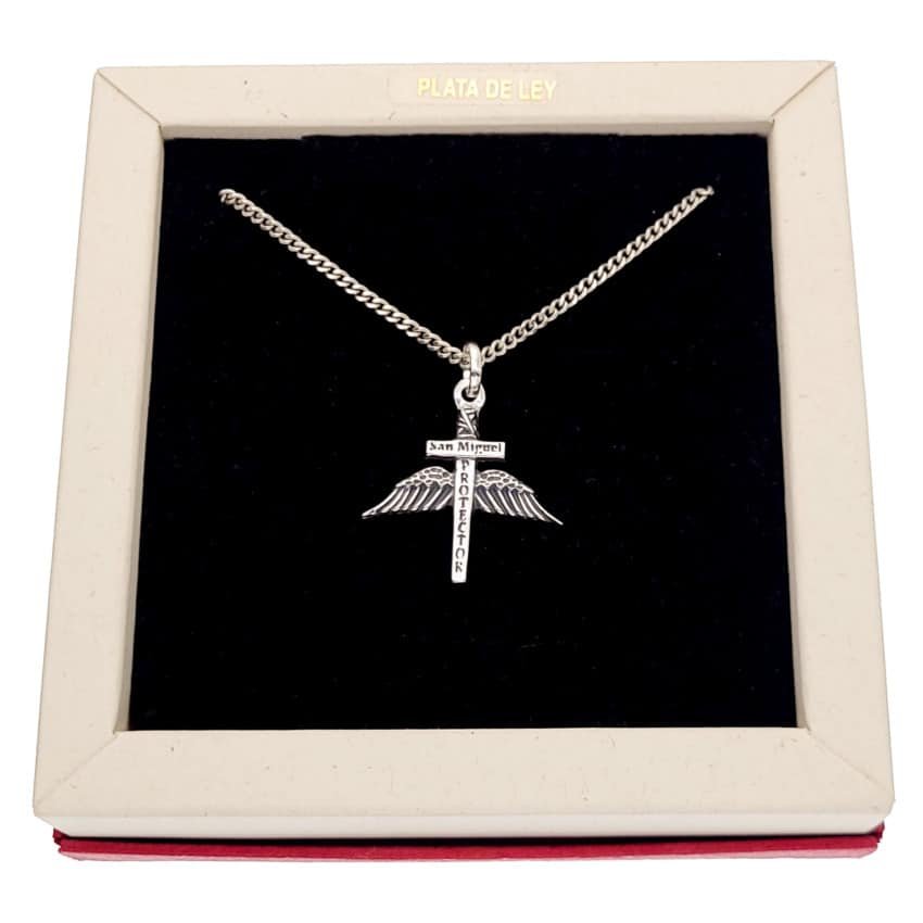 Colgante espada del Arcángel San Miguel en Plata 925 de 2,9 centímetros. - Imagen 3