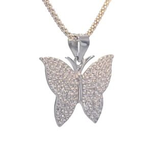 Colgante mariposa de circonitas